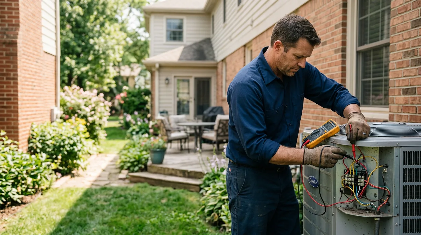 HVAC technician working near Duxbury, MA